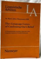 【哲学洋書】The ≫Language Game≪ of Confessing One's Belief