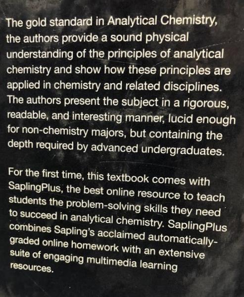 化学洋書】Quantitative Chemical Analysis 10th Edition(Daniel