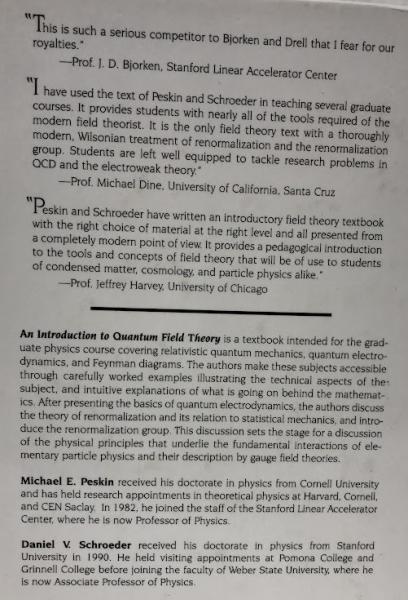 物理学洋書】An Introduction to Quantum Field Theory(M.E.Peskin他