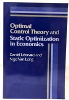 【経済学洋書】Optimal Control Theory and Static Optimization in Economics