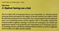 【数学洋書】A1-Algebraic Topology over a Field