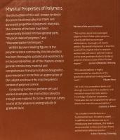 【物理学洋書】Physical Properties of Polymers　Third Editin