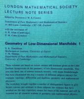 【数学洋書】Geometry of Low-Dimensional Manifolds　1・2