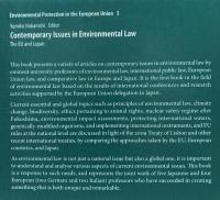 【法学洋書】Comtemporary Issues in Environmental Law