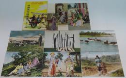 満州風俗絵葉書　第二輯 8枚（カラー)