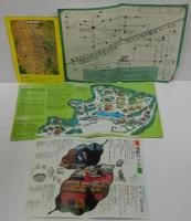 飛騨高山（B6/29p冊子）+飛騨民俗村+飛騨高山地図チラシ+飛騨物産館チラシ　計4点