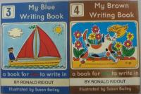 My Red Writing Book1・My Yellow Writing Book2・My Blue Writing Book3・My Brown Writing Book4・My Green Writing Book6 (a book for me to write in) ・A LIttle Black Lamb (a book for me to read)  計6冊