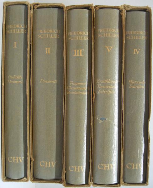 独)FRIEDRICH SCHILLER SÄMTLICHE WERKE フリードリヒ・シラー全集 全5