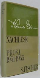 （独）Nachlese. Prosa 1951 - 1955　落穂拾い：散文1951-1955