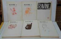 RAVINE　28～46号・53号(内45号欠）、不揃20冊分〔京都発行詩誌〕