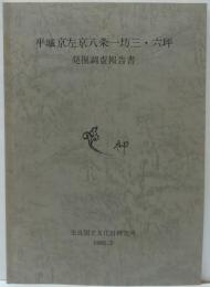 平城京左京八条一坊三・六坪発掘調査報告書