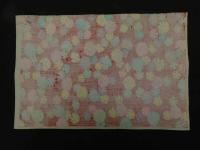 2  ６　千代紙　１２　花文様　赤　版元不明　木版彩色刷約４０×２７㎝　木版画　図版