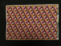 2  ６　江戸千代紙　三角形文様　２７　いせ辰版　約37.5×26㎝　木版画　図案