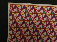 2  ６　江戸千代紙　三角形文様　２７　いせ辰版　約37.5×26㎝　木版画　図案