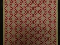 2  ６　１７　日版千代紙　大麻の葉模様　38×25.5㎝　木版画　図案