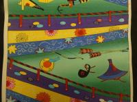 2  ６　千代紙　２　武具等　版元不明　木版彩色刷約４０×２７㎝　木版画　図版