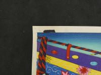 2  ６　千代紙　２　武具等　版元不明　木版彩色刷約４０×２７㎝　木版画　図版