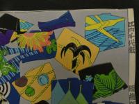 2  ６　江戸千代紙　２１　いせ辰版　約37.5×26㎝　木版画　図案