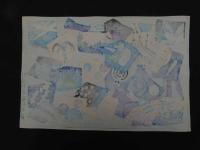 2  ６　江戸千代紙　２１　いせ辰版　約37.5×26㎝　木版画　図案