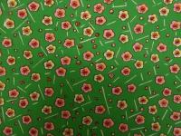 2  ６　江戸千代紙　３５　桃色と白の花　いせ辰版　約37.5×26㎝　木版画　図案