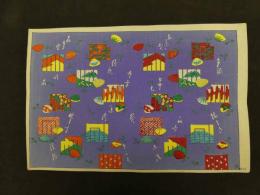 2  ６　千代紙　４　源氏香　　版元不明　木版彩色刷約４０×２７㎝　木版画　図版