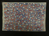 2  ６　江戸千代紙　３６　②紅白梅？　いせ辰版　約37.5×26㎝　木版画　図案