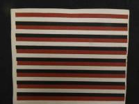 2  ６　千代紙　８　茶黒白縞模様　版元不明　木版彩色刷約４０×２７㎝　木版画　図版