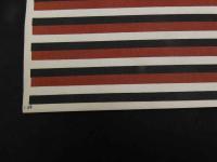 2  ６　千代紙　８　茶黒白縞模様　版元不明　木版彩色刷約４０×２７㎝　木版画　図版