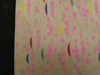 2  ６　江戸千代紙　２４　山と桜　いせ辰版　約37.5×26㎝　木版画　図案