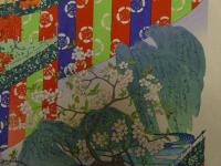 2  ６　千代紙　１１　桜紅葉　　版元不明　木版彩色刷約４０×２７㎝　木版画　図版