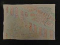 2  ６　千代紙　１１　桜紅葉　　版元不明　木版彩色刷約４０×２７㎝　木版画　図版