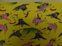 2  ６　江戸千代紙　２５　鶴　いせ辰版　約37.5×26㎝　木版画　図案