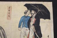 5　5　真作　歌川芳富画　イギリス　木版彩色刷　約24.6×36㎝