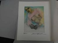 ６　5　真作　めにょじょのカオス　詩・新郷久　色彩銅板画・城景都　手彩色銅版画３葉　限定100部