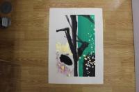 ６　5　①真作　堂本印象　木版画　4枚セット　堂本美術館監修　1976年　約62×43.5㎝　抽象画　現代版画