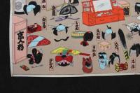 5　5　千代紙　芝居道具の図(仮題)　木版彩色刷　約26.5×39.5㎝