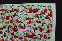 5　5　千代紙　お多福の図(仮題)　木版彩色刷　約26.5×39.5㎝