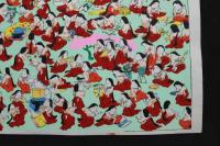 5　5　千代紙　お多福の図(仮題)　木版彩色刷　約26.5×39.5㎝
