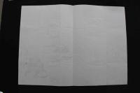 5　5　木版包紙　運慶の像と鎌倉の風景　富岡鉄斎画　熊谷鳩居堂