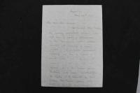 5　5　真作　メアリ・フェノロサ自筆書簡　ラフカディオ・ハーン(小泉八雲)宛1通　1898・5・26