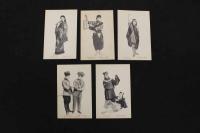 5　5　宝塚少女歌劇絵葉書(B組)　大正13年5月公演　天野香久子　稲葉とし子　高砂松子　久方静子　高峯妙子　音羽瀧子 雪野富士子　5枚入