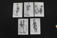 5　5　宝塚少女歌劇絵葉書　月組(B)　大正14年7月公演　初瀬音羽子　雲野かよ子　若葉君子　笹原いな子　淡島千島 春野若子　5枚入