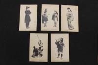 ６　5　宝塚少女歌劇絵葉書(B)　沖津浪子　初瀬音羽子　田子宇良子　笹原いな子　雪野富士子　春野若子　若葉君子　5枚入