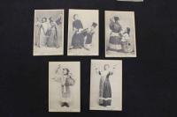 5　5　宝塚少女歌劇絵葉書(B)　若葉君子　初瀬音羽子　桂よし子　千早多津子　笹原いな子　小野信夫　住江岸子　有明月子　5枚入　絵ハガキ　戦前