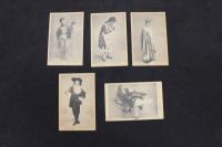 5　5　宝塚少女歌劇絵葉書(B)　二月公演　雪野富士子　奈良美也子　春日花子　稲葉とし子　高砂松子　5枚入　絵ハガキ　戦前