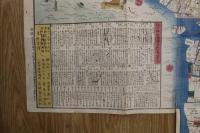5　5　延寿御江戸絵図　安政7年再刻　出雲寺萬次郎他　木版彩色刷　約69×82㎝