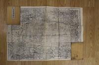 5　5　文久新精　京都御絵図　文久2年再版　三橋楼書房版　木版墨刷　約50×70.5㎝