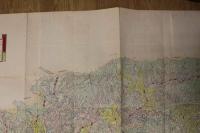 5　5　新潟県下越後国全図　帰山常吉編図　銅版彩色　約74×141㎝