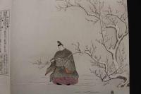 5　5　木版包紙　藤原公任と紅梅(仮題)　岡田為恭画　熊谷鳩居堂