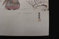 5　5　木版包紙　藤原公任と紅梅(仮題)　岡田為恭画　熊谷鳩居堂